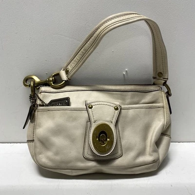 Coach Beige Leather Shoulder Bag - Image 1 of 4