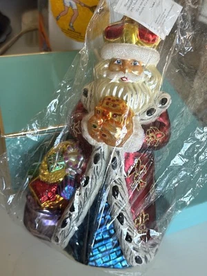 "Nuevo adorno de Navidad Christopher Radko 1996 de colección hombre sabio 8"" Polonia en bolsa" Foto 1 de 4