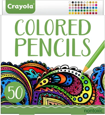 Lápices de colores Crayola para adultos (50 quilates), juego de lápices de colores para colorear adultos Foto 1 de 4