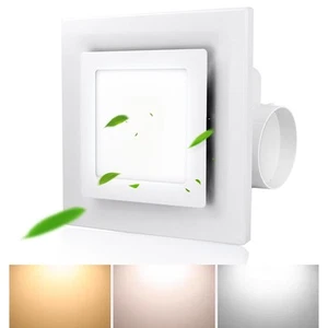 Exhaust Fan With Light, Color Change 3000K/4000K/6000K, Ultra Quiet Bathroom ... - Picture 1 of 7