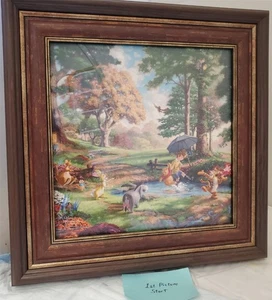 Thomas Kinkade Winnie the Pooh 14 x 14 Framed Canvas S/N LE Art Framed - Picture 1 of 5