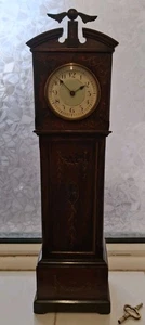 Vintage Houghton And Gunn Miniature Grandfather Clock Working With Key - Picture 1 of 15