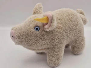 Vintage Steiff Plush Pig Toy with Ear Tag - Collectible - Picture 1 of 7