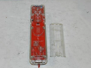 Red Clear Afterglow AW.3 Nintendo Wii Controller Remote Motion Plus Tested - Picture 1 of 2