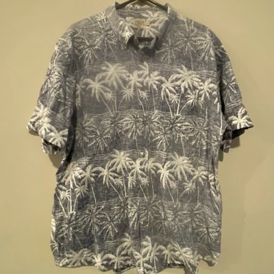 Faherty Palm Tree Short Sleeve Hawaiian Button Up Shirt Mens XL Sun faded Resort - Image 1 of 4