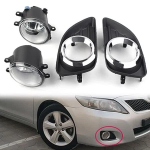 2 x Fog Light Bumper Lamp Cover+Wiring Harness+Switch For Toyota Camry 2010-2011 - Picture 1 of 9