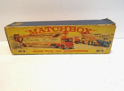 Matchbox M8 Major Pack Car Transporter ORIGINAL BOX  Vintage 1959 Guy Warrior - Image 1 of 4
