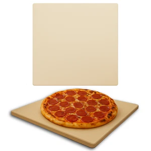 Reliapart Pizza Stone, Cordierite Baking Stone Square (33x33x1cm) Oven, BBQ Oven - Picture 1 of 7