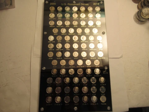 2000-2019 Roosevelt Dime Set 81 Coins incl. Proofs/Silver Proofs/2015 Reverse P Cover