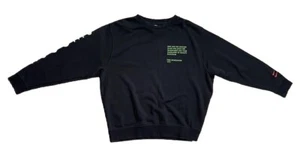 Mens Nike Sportswear Black Swoosh Pullover Crewneck Sweatshirt Size XL - Picture 1 of 7