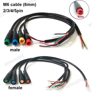 6mm M6 2 3 4 5 6 pin Julet ebike Plug Connector Signal Bicycle electric Cable - Picture 1 of 6