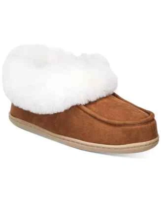 Zapatillas para mujer CHARTER CLUB ribete de piel sintética sólidas tostadas/marrones X-grandes + bufanda gratis Foto 1 de 2