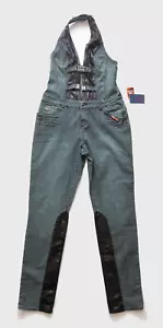 New DEREON BEYONCE " Black Magic " Denim Jumpsuit Phantom Indigo Womens Size XL - Picture 1 of 13