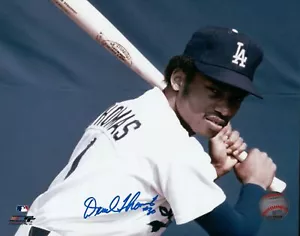 Derrel Thomas Signed 8X10 Photo Autograph "#30" LA Dodgers w/Bat Auto w/COA - Picture 1 of 2