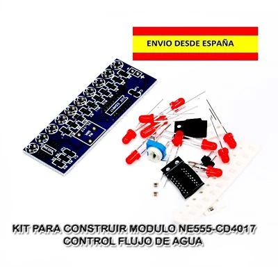KIT DE MODULO NE555+CD4017 FLUJO DE AGUA ARDUINO ELECTRONICA CONTROL INDUSTRIAL - Imagen 1 de 4