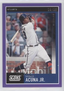 2020 Panini Chronicles Score Purple /25 Ronald Acuna Jr #23