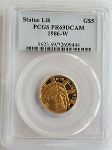 1986-W State of Liberty $5 Gold Five Dollar Proof Commemorative PR69DCAM PCGS