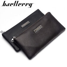 Baellerry Real Cow Leather Men's Long Zipper Wallet Clutch Bag Card/Phone Holder