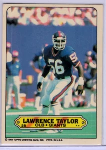 Lawrence Taylor 1983 insertos de pegatinas #28 ~ ¡Gigantes! - Imagen 1 de 1