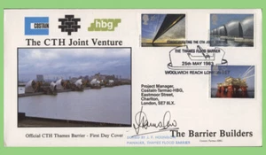G.B. 1983 Thames Barrier set CTG First Day Cover, Woolwich Reach signed cover - Bild 1 von 1