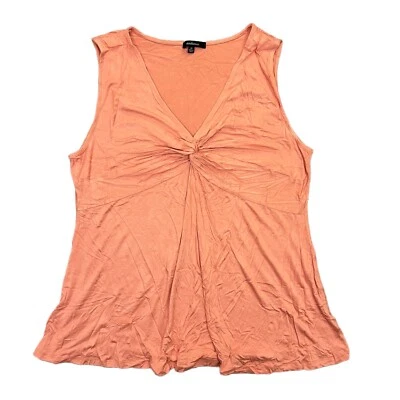 Ambiance женщин без рукавов v-образным вырезом верхний плюс размер 2 X эластичной блузка б/у в отличном состоянии - Изображение 1 из 4