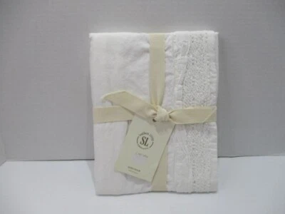 Southern Living King Sham Chelsea White 20x36 Rectangle Solid Bedding Cotton New - Image 1 of 4