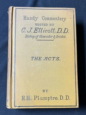 Handy Commentary: The Gospel According to The Acts by EH Plumptre—1879—HC - Image 1 of 4