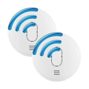 2x UltraFire UBS1RF Wireless RF Battery Optical Smoke Alarm for Hallway, Landing - Picture 1 of 4
