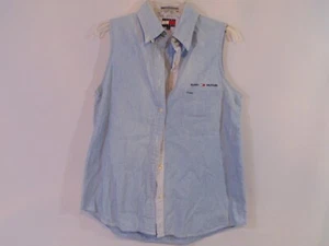 Tommy Jeans Designer Vintage Y2K Denim ärmelloses Hemd Damengröße 10 - Bild 1 von 5