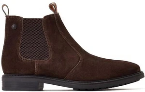 Botas Chelsea Base London Nelson Marrón Para Hombre Gamuza Medio Tobillo - Imagen 1 de 5