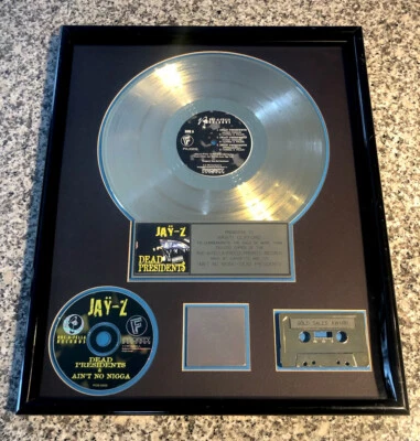 Jay-Z RIAA Award Dead Presidents Roc-A-Fella Reasonable Doubt Hip Hop Rap 1996 - Изображение 1 из 4