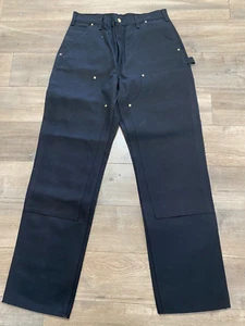 Pantalones de trabajo Carhartt B-01 para hombre 34x34 pato doble frente negros peto - Imagen 1 de 10