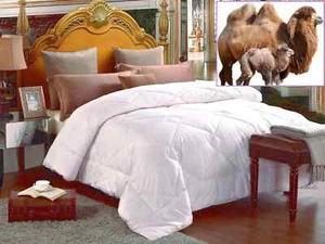 Camel Wool Comforter, Camel Hair Duvet for All Seasons, 400gsm - Picture 1 of 14