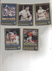 Lou Gehrig Cal Ripken Iron Men of Baseball Metallic Impressions Metal Card Set - Picture 1 of 3