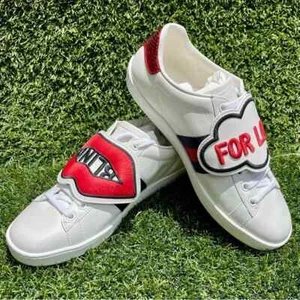 Sneaker Gucci Ace nuova con toppe rimovibili "BLIND FOR LOVE" US 7 - Foto 1 di 6