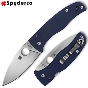 Spyderco Bodacious CPM-SPY27 Satin Blade Cobalt Blue G-10 Handles C263GPCBL - Picture 1 of 3