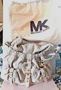 MICHAEL KORS hellbraune HAND-SCHULTERTASCHE AUS GENARBTEM LEDER - Bild 1 von 18
