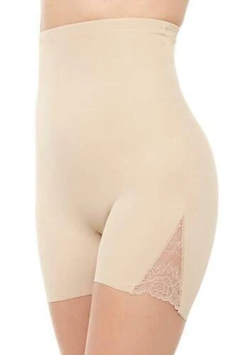 Miraclesuit Shape Away High-Waist Boy Shorts Lace 2848 Black Size 2X