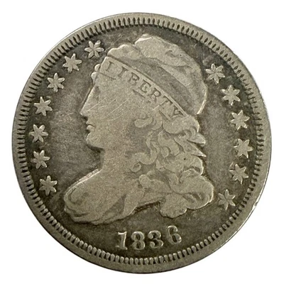1836 Capped Bust Dime (F) - Image 1 of 2