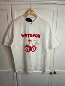 White Fox Women's With Love in the Moment Oversized Cherry T-shirt Limited M/L - Picture 1 of 7