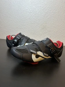 Peloton Cycling Shoes - Size 42 - Womens Size 10.5 Or Mens 9 Black/Red - Picture 1 of 7