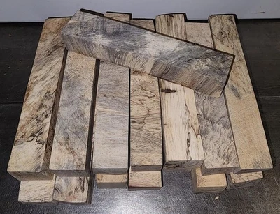 PACKAGE OF 15 EXOTIC SPALTED PEN BLANKS LUMBER WOOD 1" X 1X 5.75" - Image 1 of 2