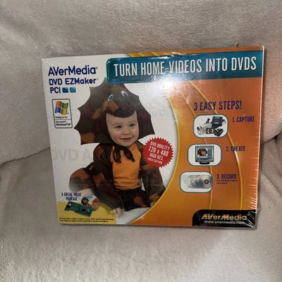 AVer Media DVD EZMaker PCI Card w/ Software Turn Home Videos into DVDs Sealed - Image 1 of 4
