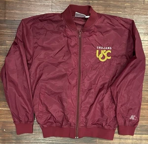 USC Trojans Men’s Size Small Starter Zip Jacket 80s Southern California Vintage - Picture 1 of 7