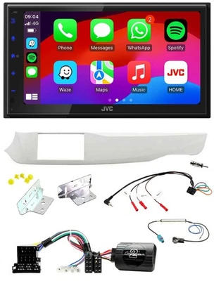 JVC Bluetooth USB Lenkrad 2DIN DAB Autoradio für Alfa Giulietta 10-14 940 weiss - Bild 1 von 4