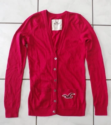 De Colección Hollister Botón Cárdigan Suéter Para Mujer Talla S Rosa Bolsillos Y2K Preppy H391 Foto 1 de 4