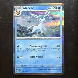 2025 Scarlet & Violet Series - Prismatic Evolutions Holo Glaceon Rare #25 - Picture 1 of 3