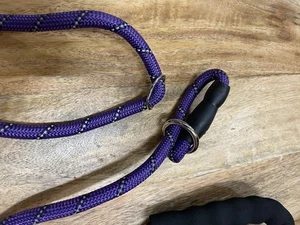 Correa de plomo fuerte para entrenamiento de perros - cuerda púrpura de 1,8 m con mango de espuma suave - Imagen 1 de 5
