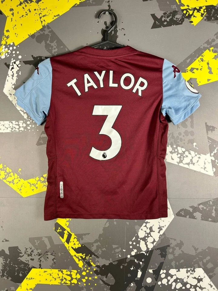Taylor Aston Villa Home football shirt 2019 - 2020 Kappa Young Size 8YEARS ig93 - Image 1 of 4
