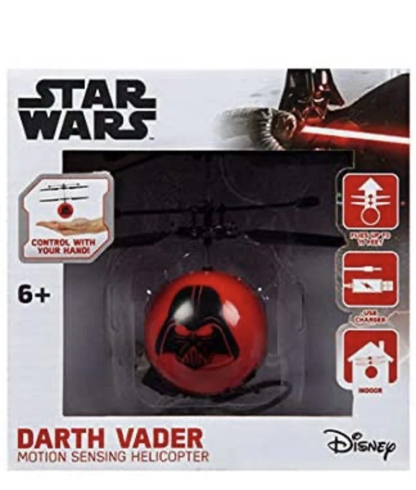 Disney Star Wars Darth Vader Yoda Motion Sensing Helicopter Flying Ball